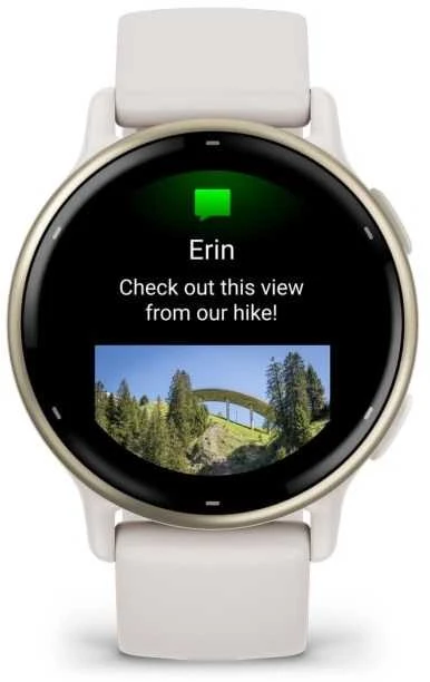 „Garmin vivoactive 5“ AMOLED sportinis laikrodis, 42 mm, dramblio kaulo spalvos