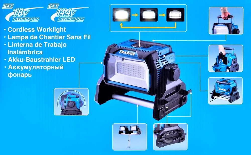 Makita DML809 LED prožektorius 18V / 10 000 liumenų