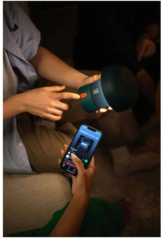 Kooduu SOUND BY JBL Sensa Play Mini kolonėlė/šviestuvas su JBL garso sistema, Oranžinis