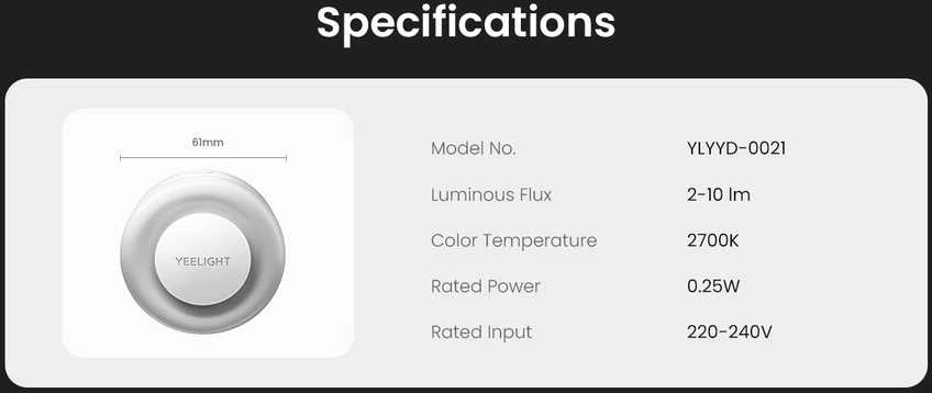 Yeelight jutiklis NightLight Lite