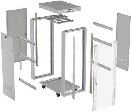Lanberg Laisvai pastatoma stelažinė spintelė 19" 32U 600x800 pilkos spalvos stiklinės durys LCD F69EC (plokštos konstrukcijos) V2