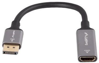 Lanberg adapter Displayport - HDMI 8K 20cm sidabrinė