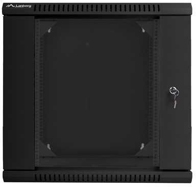 Lanberg Dviejų sekcijų prie sienos montuojama instaliacinė spintelė 19 colių 12u 600x600mm juoda