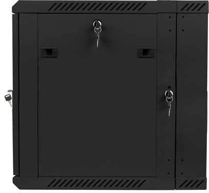 Lanberg Dviejų sekcijų prie sienos montuojama instaliacinė spintelė 19 colių 12u 600x600mm juoda