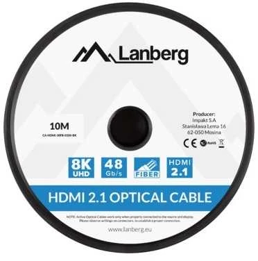 Lanberg HDMI M/M laidas V2. 10m 8k optinis aoc