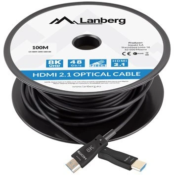 LANBERG HDMI v2.1 8K M/M kabelis 100m optinis AOC