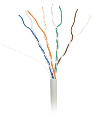 LANBERG LAN kabelis UTP CAT.5E 305M kietas CU LSZH Pilkas CPR + FLUKE PASSED