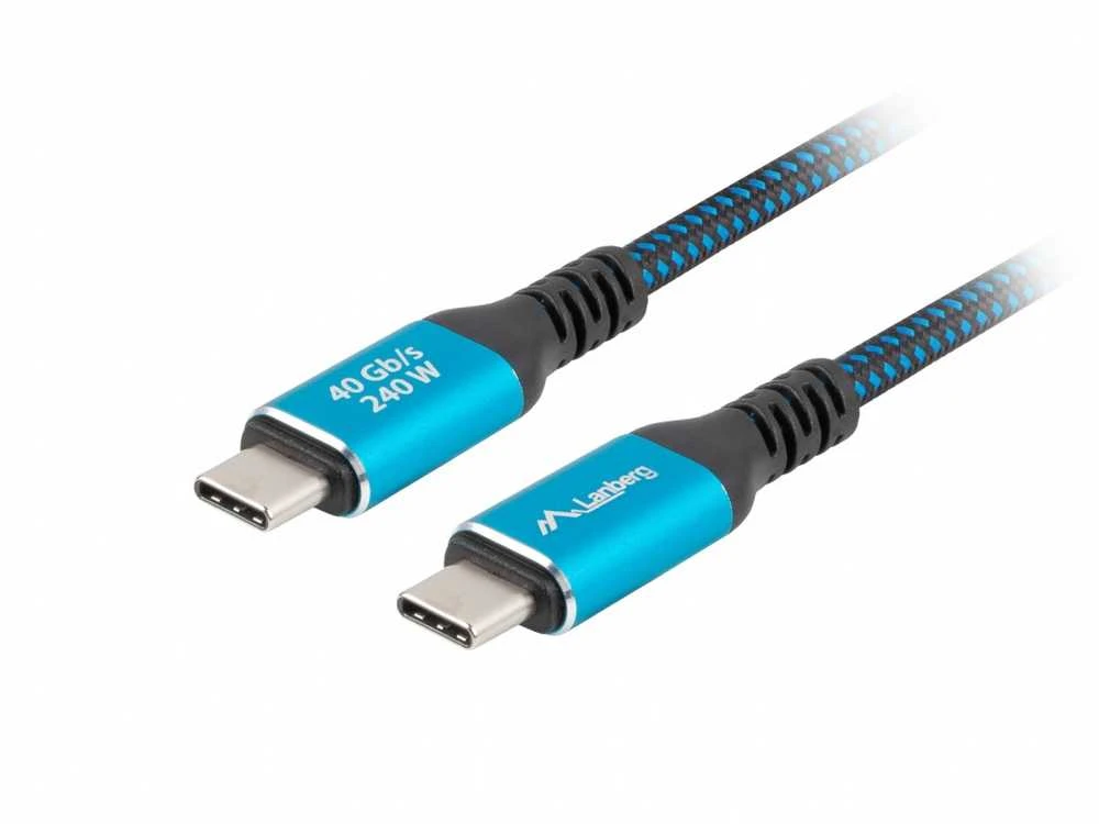 Lanberg | USB-C M/M 4.0 LAIDAS 240W 8K 60Hz | CA-CMCM-44CU-0005-BK