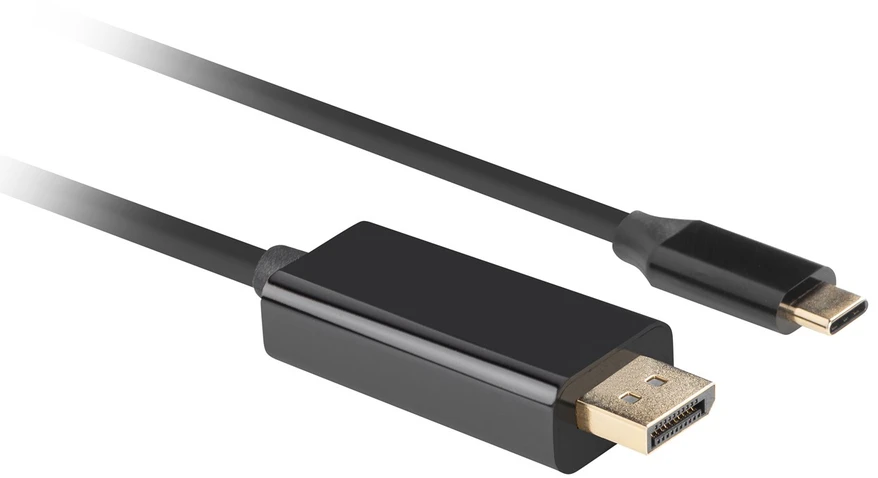 Lanberg kabelis usb-c(m)->displayport(m) 1m 4k 60hz juoda ca-cmdp-10cu-0010-bk