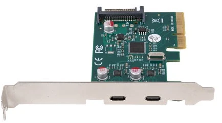 Lanberg PCI-Express X1 plokštė keitimui į 2x USB-C 3.2 GEN 2X1 žemo profilio | PCE-UC3-002