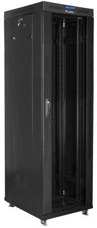 Lanberg szafa stojąca rack 19" 42u 600x800 drzwi szklane lcd juoda ff01-6842-12bl (flat pack)