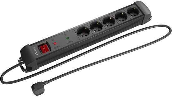 Lanberg elektros juosta SP1 1.5m 5x Schuko juoda