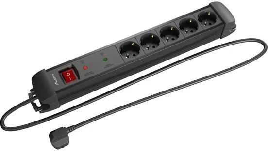 Lanberg Maitinimo juosta 5,0 m 5x230 sc sp1-05f-0500-bk