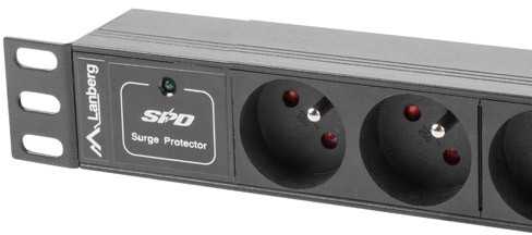 Lanberg Listwa zasilająca rack pdu 10 cali 1u 3x pl 2m 16a 230v pl juoda