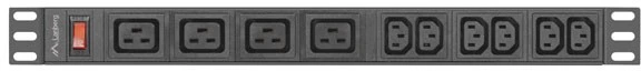 Lanberg stovo maitinimo blokas PDU 19" 1U 16A 4x C19, 6x C13 2m juodas C20