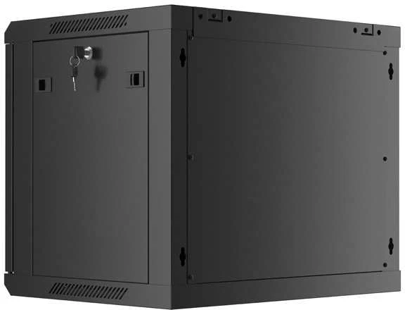Lanberg Pakabinama spintelė 19 colių 9u 600x450 perforuotos durys (plokščia pakuotė) juoda