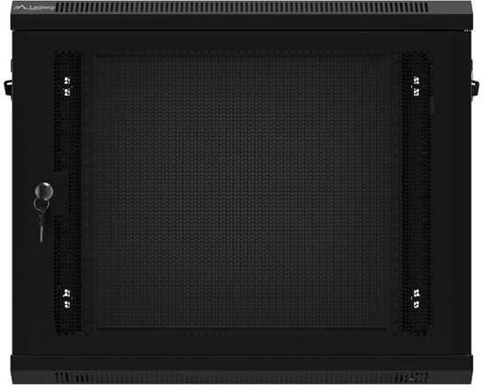 Lanberg Pakabinama spintelė 19 colių 9u 600x450 perforuotos durys (plokščia pakuotė) juoda