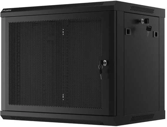 Lanberg Pakabinama spintelė 19 colių 9u 600x450 perforuotos durys (plokščia pakuotė) juoda