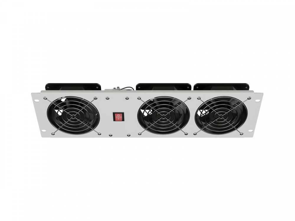 Lanberg vertikali vėdinimo plokštė 19" 3U stovui, trys ventiliatoriai, 230V | AK-1506-S | Pilkas