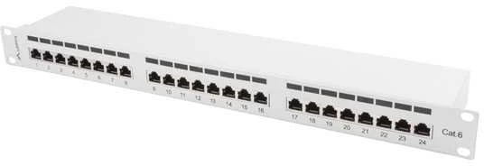 LANBERG PPS6-1024-S Patch Panel 24 prievadas 1U kat. 6 ekranuoti pilkai