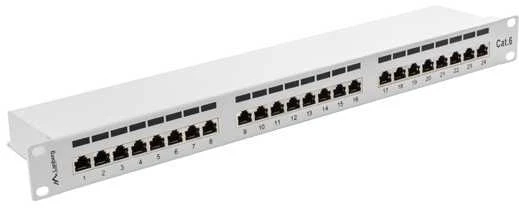 LANBERG PPS6-1024-S Patch Panel 24 prievadas 1U kat. 6 ekranuoti pilkai