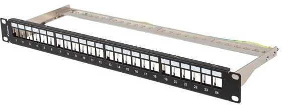 Lanberg Patch Panel tuščias 24 prievadai 1U 19" FTP Keystone juoda moduliams