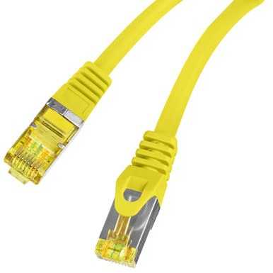 LANBERG Patchcord Cat.6A S/FTP LSZH CU 0.25m yellow
