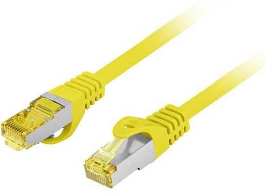 LANBERG Patchcord Cat.6A S/FTP LSZH CU 0.25m yellow