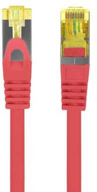 LANBERG Patchcord Cat.6A S/FTP LSZH CU 0.5m red