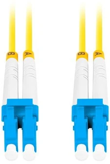 LANBERG šviesolaidinis patchcord SM LC/UPC-LC/UPC dvipusis 2m LSZH g657a1 3.0mm geltonas