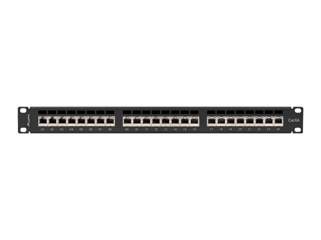 LANBERG patch panel 24 port 1U cat.6A FTP juodas