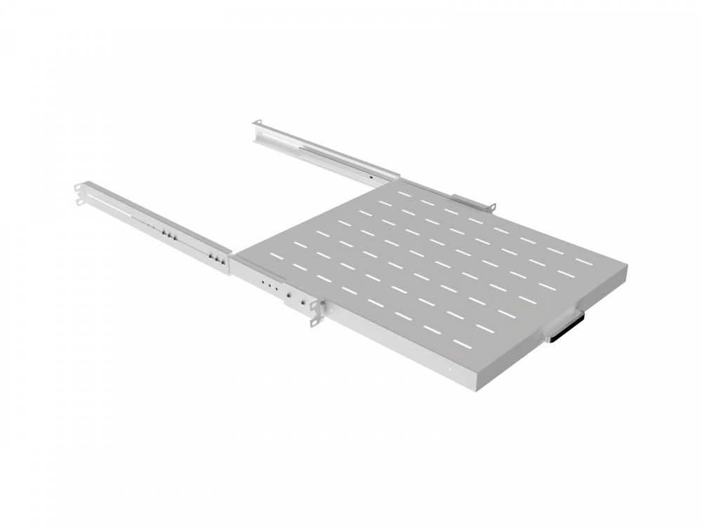 Lanberg Wysuwana półka do szaf rack 19'' 500mm 1U pilka