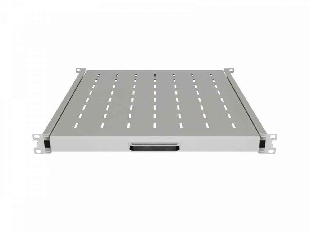 Lanberg Wysuwana półka do szaf rack 19'' 500mm 1U pilka