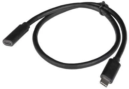 Lanberg | USB-C M/F 3.1 kabelis | CA-USBE-20CC-0005-BK