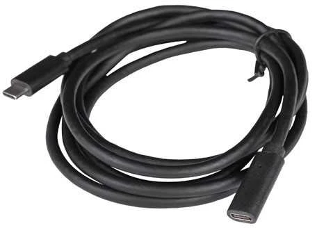 Lanberg | USB-C M/F 3.1 kabelis | CA-USBE-20CC-0015-BK