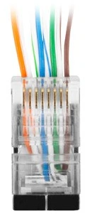 LANBERG PLS-6000EZ kištukas RJ-45 FTP CAT6 8P8C 100PCS praėjimo latakas