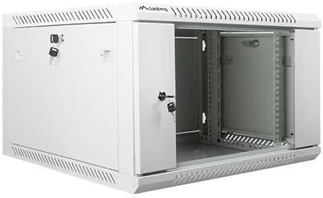 LANBERG WF01-6606-10S sieninis stovas 19 colių išmontuojamas plokščias paketas 6U/600x600mm pilka