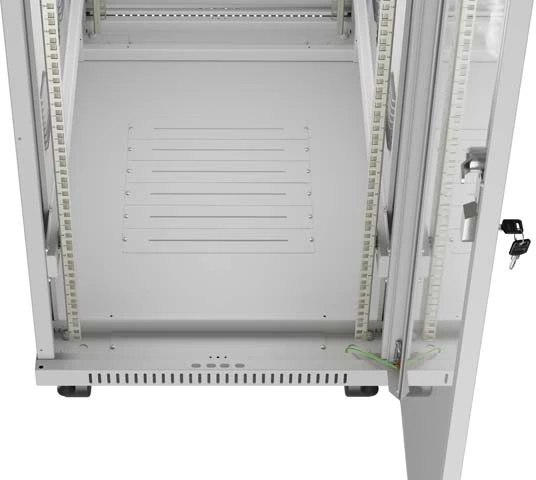 19" 42U 600 × 1000 Pilkas FLOOR-STANDING RACK CABINET WITH GLASS DOOR AND LCD, LANBERG (FLAT PACK)