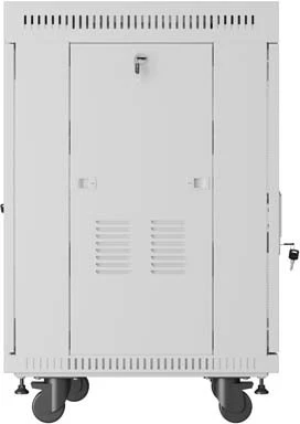 19" 15U 600 × 800 Pilkas FLOOR-STANDING RACK CABINET WITH PERFORATED DOOR AND LCD, LANBERG (FLAT PACK)