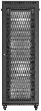 Lanberg 19 colių 47u 800x800 pastatoma rack spintelė su perforuotomis durelėmis, LCD, juoda (plokštos konstrukcijos)