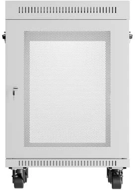 FREESTANDING 19" RACK CABINET 15U 600 × 600 Pilkas, PERFORATED DOOR, LCD, LANBERG (FLAT PACK)