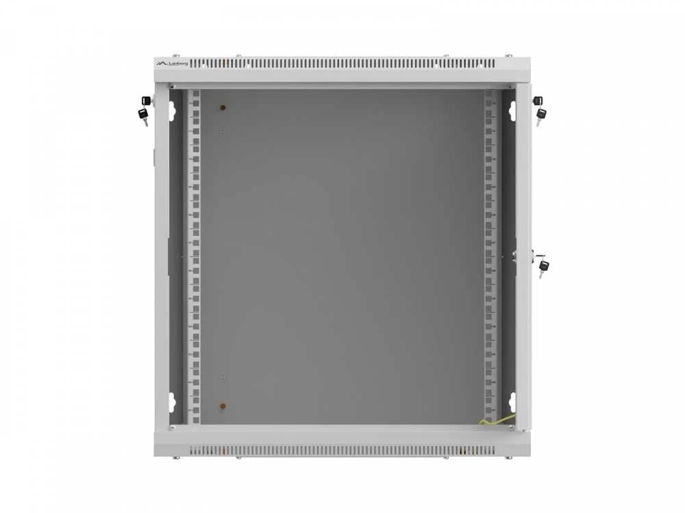 Lanberg prie sienos montuojama instaliacinė spintelė 19" 12U 600X600 | WF01-6612-23S | Pilkas