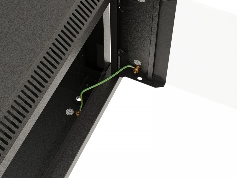 Lanberg szafa instalacyjna rack wisząca 19" 12u 540x350 juoda drzwi przeszklone (flat pack)
