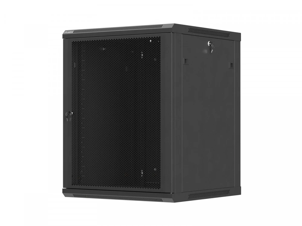 Lanberg 19" 15U 600X600 juoda perforuotomis durimis pakabinama serverių spinta