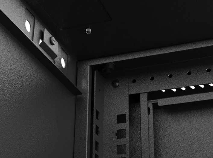 Lanberg szafa instalacyjna rack wisząca 19" 6u 540x350 juoda drzwi przeszklone (flat pack)