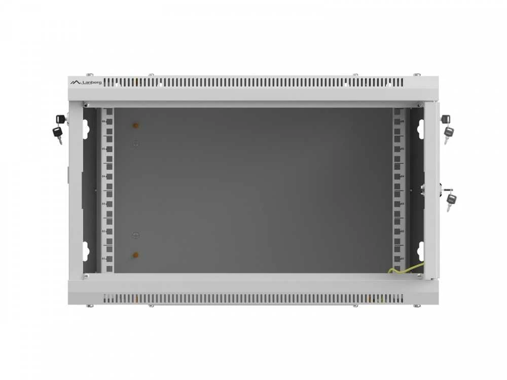 Lanberg prie sienos montuojama instaliacinė spintelė 19" 9U 600X600 | WF01-6606-23S | Pilkas