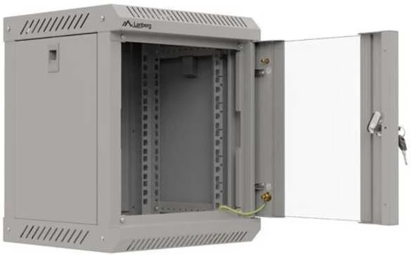 Lanberg szafa instalacyjna rack wisząca 10" 6u 300x300 pilka drzwi przeszklone (flat pack)