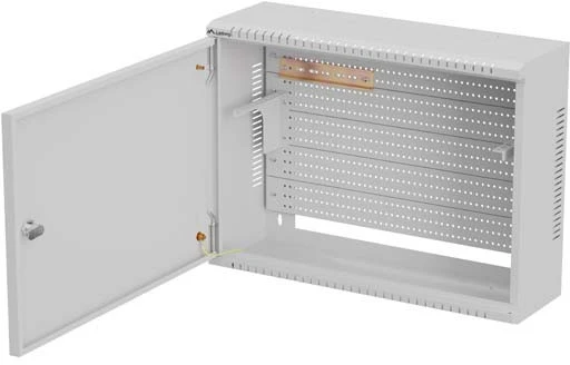 SZAFA INSTALACYJNA TPR 10" & 19" Z PŁYTĄ MESH 560X420X180 Pilka LANBERG (ZŁOŻONA)