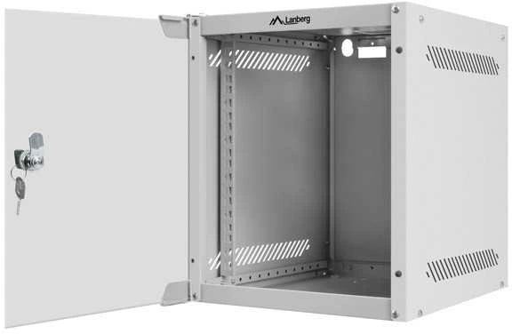 Lanberg WF10-2306-10S Rack spintelė (6u; 329 mm / 280 mm / 310 mm; montuojama ant sienos; stiklinė; 10 colių; pilka)