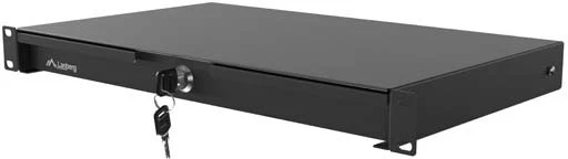 Lanberg 19" Rack spintelė su stalčiais 1U 270 mm Juodas (1U/483 × 270 mm, keliamoji galia iki 30 kg)